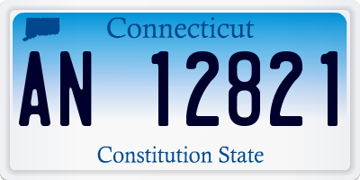 CT license plate AN12821