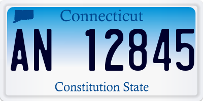 CT license plate AN12845