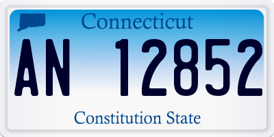 CT license plate AN12852