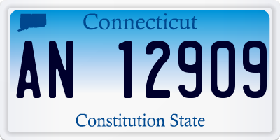 CT license plate AN12909