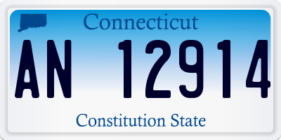 CT license plate AN12914