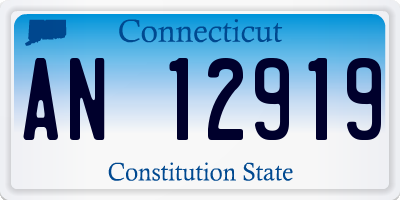 CT license plate AN12919
