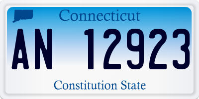 CT license plate AN12923