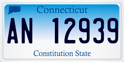 CT license plate AN12939