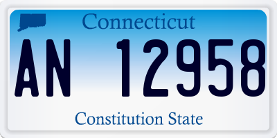 CT license plate AN12958