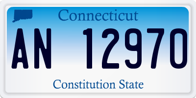 CT license plate AN12970