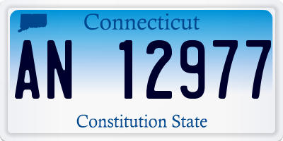 CT license plate AN12977