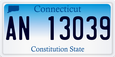 CT license plate AN13039