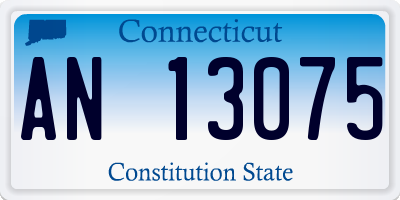 CT license plate AN13075
