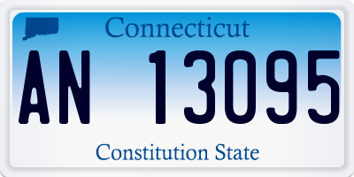 CT license plate AN13095