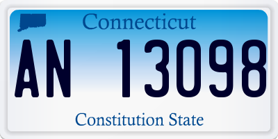 CT license plate AN13098