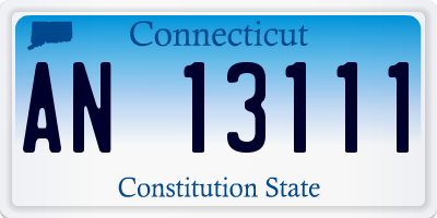 CT license plate AN13111