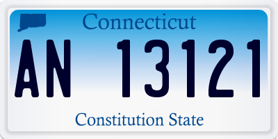 CT license plate AN13121
