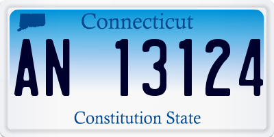 CT license plate AN13124