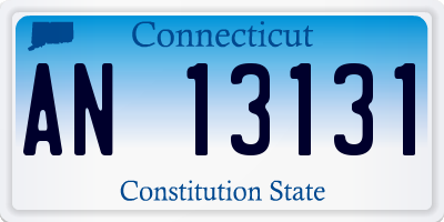 CT license plate AN13131