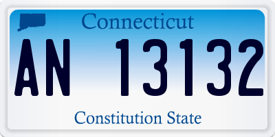 CT license plate AN13132
