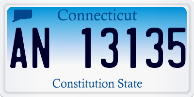 CT license plate AN13135