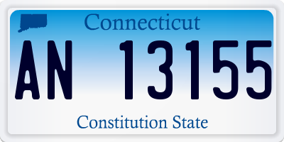 CT license plate AN13155