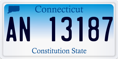 CT license plate AN13187