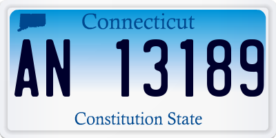 CT license plate AN13189