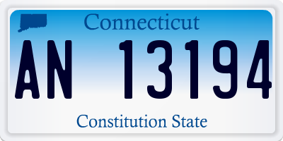 CT license plate AN13194
