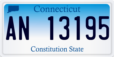 CT license plate AN13195