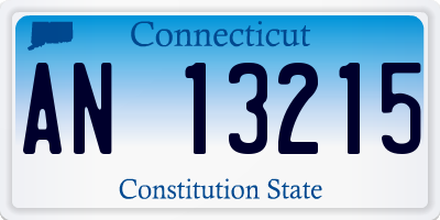 CT license plate AN13215