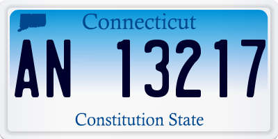 CT license plate AN13217