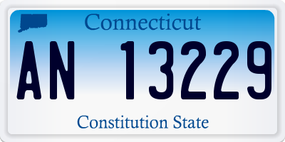 CT license plate AN13229
