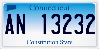 CT license plate AN13232