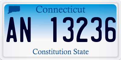 CT license plate AN13236