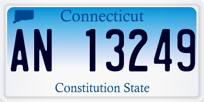CT license plate AN13249