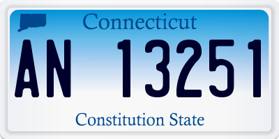 CT license plate AN13251