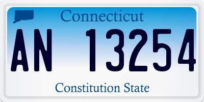 CT license plate AN13254