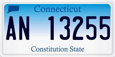 CT license plate AN13255