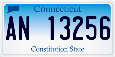 CT license plate AN13256