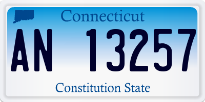 CT license plate AN13257