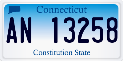 CT license plate AN13258