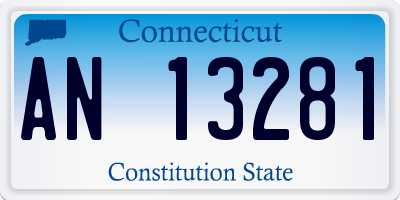 CT license plate AN13281