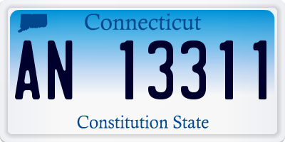 CT license plate AN13311