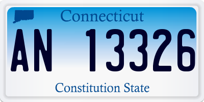 CT license plate AN13326