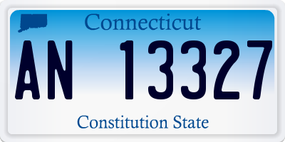 CT license plate AN13327