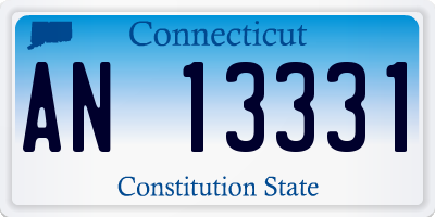 CT license plate AN13331