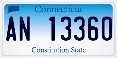 CT license plate AN13360