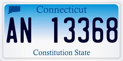 CT license plate AN13368