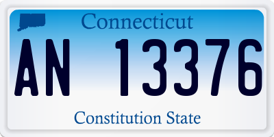 CT license plate AN13376