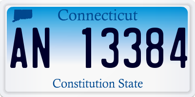 CT license plate AN13384