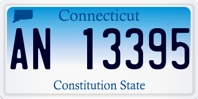 CT license plate AN13395