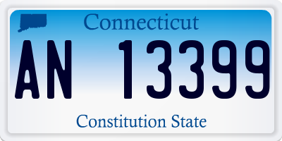 CT license plate AN13399