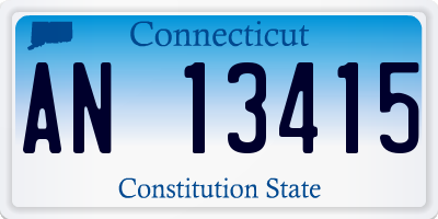 CT license plate AN13415